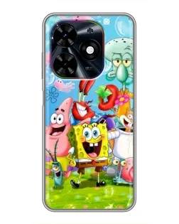 Чехол для TECNO Spark Go 2024 (BG6) с картинкой «Губка Боб и друзья» Чехол для TECNO Spark Go 2024 (BG6) с картинкой «Губка Боб и друзья»