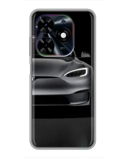 Чехол для TECNO Spark Go 2024 (BG6) с картинкой «Tesla Model S Look»