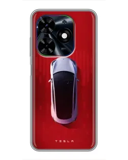 Чехол для TECNO Spark Go 2024 (BG6) с картинкой «Tesla Top View» Чехол для TECNO Spark Go 2024 (BG6) с картинкой «Tesla Top View»