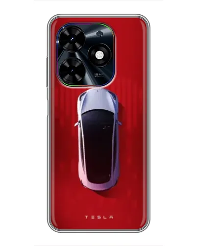 Чехол для TECNO Spark Go 2024 (BG6) с картинкой «Tesla Top View» Чехол для TECNO Spark Go 2024 (BG6) с картинкой «Tesla Top View»