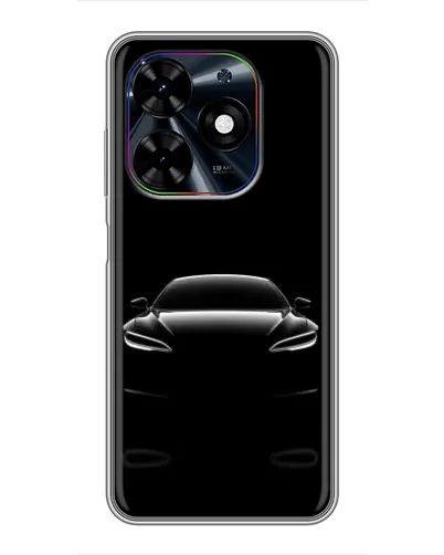 Чехол для TECNO Spark Go 2024 (BG6) с картинкой «Силуэт Tesla Night» Чехол для TECNO Spark Go 2024 (BG6) с картинкой «Силуэт Tesla Night»