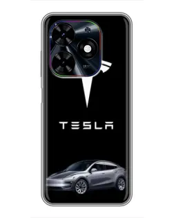 Чехол для TECNO Spark Go 2024 (BG6) с картинкой «Tesla Model Y» Чехол для TECNO Spark Go 2024 (BG6) с картинкой «Tesla Model Y»