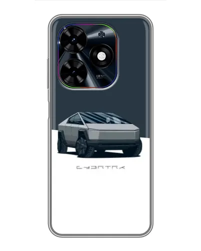 Чехол для TECNO Spark Go 2024 (BG6) с картинкой «Серебристый Cybertruck Tesla» Чехол для TECNO Spark Go 2024 (BG6) с картинкой «Серебристый Cybertruck Tesla»