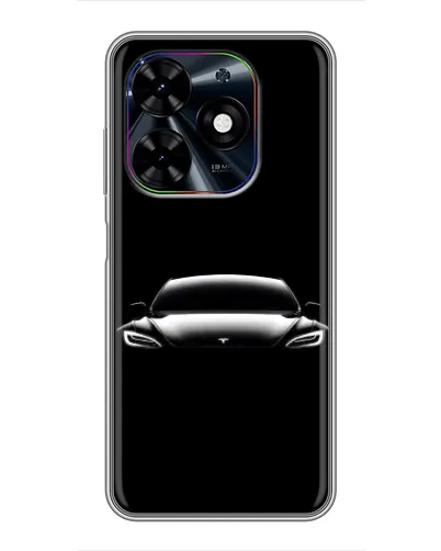 Чехол для TECNO Spark Go 2024 (BG6) с картинкой «Фары Tesla Night» Чехол для TECNO Spark Go 2024 (BG6) с картинкой «Фары Tesla Night»