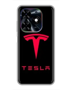 Чехол для TECNO Spark Go 2024 (BG6) с картинкой «Tesla Red Logo» Чехол для TECNO Spark Go 2024 (BG6) с картинкой «Tesla Red Logo»