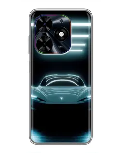 Чехол для TECNO Spark Go 2024 (BG6) с картинкой «Tesla в неоне» Чехол для TECNO Spark Go 2024 (BG6) с картинкой «Tesla в неоне»