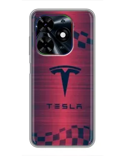 Чехол для TECNO Spark Go 2024 (BG6) с картинкой «Тесла красный карбон» Чехол для TECNO Spark Go 2024 (BG6) с картинкой «Тесла красный карбон»