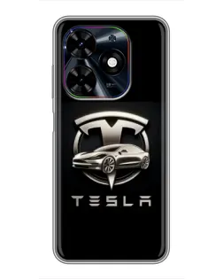 Чехол для TECNO Spark Go 2024 (BG6) с картинкой «Tesla — серебристое авто» Чехол для TECNO Spark Go 2024 (BG6) с картинкой «Tesla — серебристое авто»
