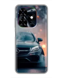 Чехол для TECNO Spark Go 2024 (BG6) с картинкой «Mercedes — ночной город» Чехол для TECNO Spark Go 2024 (BG6) с картинкой «Mercedes — ночной город»