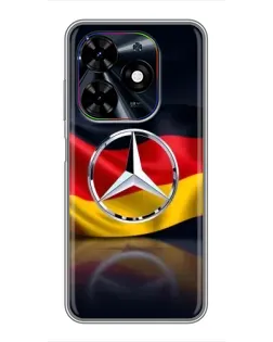 Чехол для TECNO Spark Go 2024 (BG6) с картинкой «Mercedes — флаг Германии»
