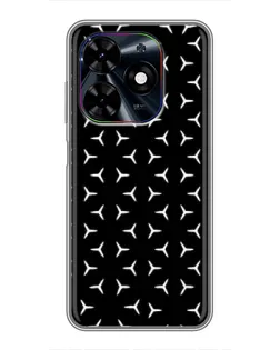 Чехол для TECNO Spark Go 2024 (BG6) с картинкой «Mercedes паттерн звезд»