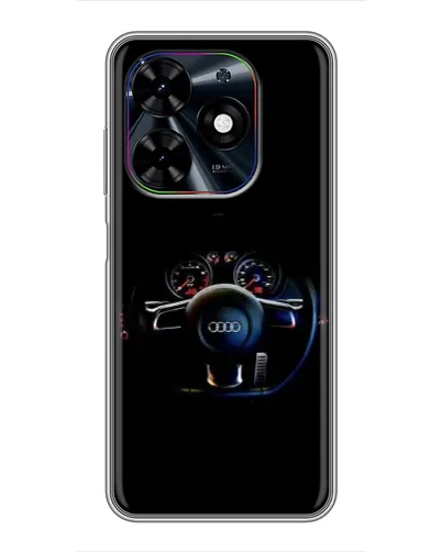 Чехол для TECNO Spark Go 2024 (BG6) с картинкой «Салон Audi — руль» Чехол для TECNO Spark Go 2024 (BG6) с картинкой «Салон Audi — руль»