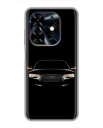 Чехол для TECNO Spark Go 2024 (BG6) с картинкой «Audi — ночной контур» Чехол для TECNO Spark Go 2024 (BG6) с картинкой «Audi — ночной контур»