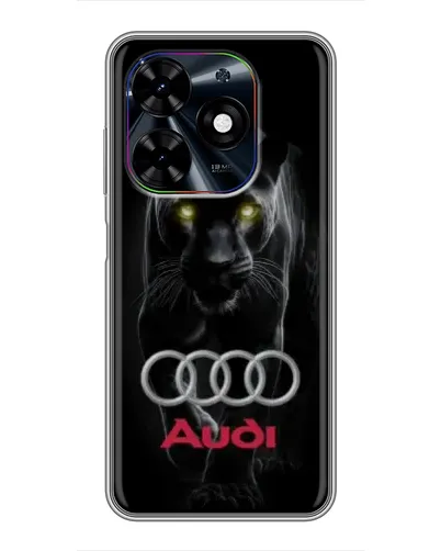 Чехол для TECNO Spark Go 2024 (BG6) с картинкой «Пантера и Audi» Чехол для TECNO Spark Go 2024 (BG6) с картинкой «Пантера и Audi»