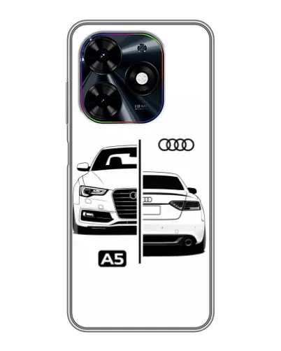 Чехол для TECNO Spark Go 2024 (BG6) с картинкой «Audi — контрастный дизайн» Чехол для TECNO Spark Go 2024 (BG6) с картинкой «Audi — контрастный дизайн»