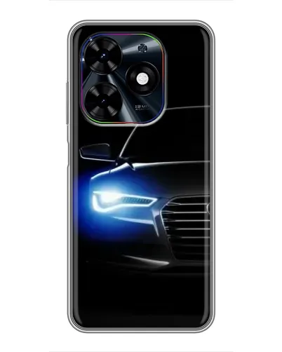 Чехол для TECNO Spark Go 2024 (BG6) с картинкой «Неоновый взгляд Audi» Чехол для TECNO Spark Go 2024 (BG6) с картинкой «Неоновый взгляд Audi»