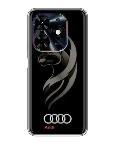 Чехол для TECNO Spark Go 2024 (BG6) с картинкой «Графика — пантера и Audi» Чехол для TECNO Spark Go 2024 (BG6) с картинкой «Графика — пантера и Audi»