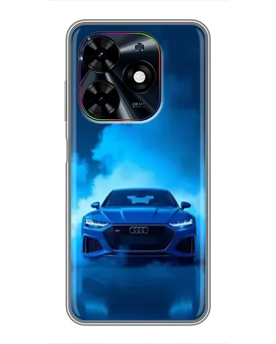 Чехол для TECNO Spark Go 2024 (BG6) с картинкой «Audi — голубая энергия» Чехол для TECNO Spark Go 2024 (BG6) с картинкой «Audi — голубая энергия»