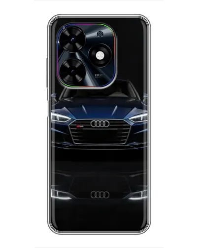 Чехол для TECNO Spark Go 2024 (BG6) с картинкой «Audi — ночное отражение» Чехол для TECNO Spark Go 2024 (BG6) с картинкой «Audi — ночное отражение»