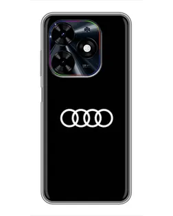 Чехол для TECNO Spark Go 2024 (BG6) с картинкой «Audi White Logo»