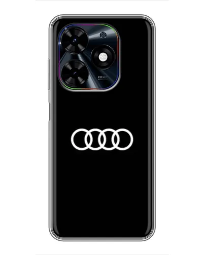Чехол для TECNO Spark Go 2024 (BG6) с картинкой «Audi White Logo» Чехол для TECNO Spark Go 2024 (BG6) с картинкой «Audi White Logo»