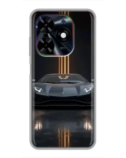 Чехол для TECNO Spark Go 2024 (BG6) с картинкой «Lamborghini золотые линии» Чехол для TECNO Spark Go 2024 (BG6) с картинкой «Lamborghini золотые линии»