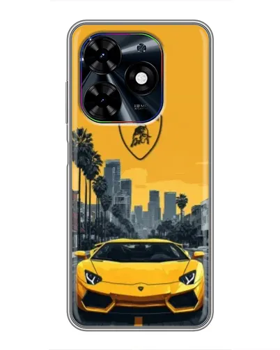 Чехол для TECNO Spark Go 2024 (BG6) с картинкой «Желтый Lamborghini город» Чехол для TECNO Spark Go 2024 (BG6) с картинкой «Желтый Lamborghini город»