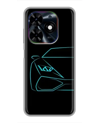 Чехол для TECNO Spark Go 2024 (BG6) с картинкой «Голубой силуэт Lamborghini» Чехол для TECNO Spark Go 2024 (BG6) с картинкой «Голубой силуэт Lamborghini»