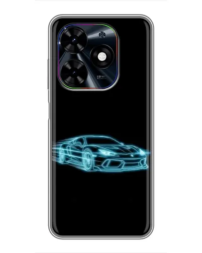 Чехол для TECNO Spark Go 2024 (BG6) с картинкой «Неоновый контур Lamborghini» Чехол для TECNO Spark Go 2024 (BG6) с картинкой «Неоновый контур Lamborghini»