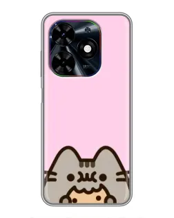 Чехол для TECNO Spark Go 2024 (BG6) с картинкой «Pusheen и печенье» Чехол для TECNO Spark Go 2024 (BG6) с картинкой «Pusheen и печенье»