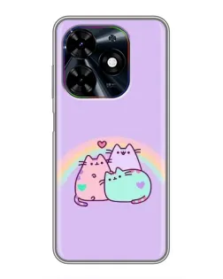 Чехол для TECNO Spark Go 2024 (BG6) с картинкой «Радужные Пушины» Чехол для TECNO Spark Go 2024 (BG6) с картинкой «Радужные Пушины»