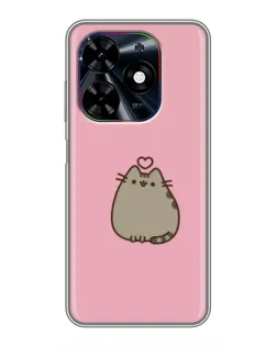 Чехол для TECNO Spark Go 2024 (BG6) с картинкой «Pusheen сердце» Чехол для TECNO Spark Go 2024 (BG6) с картинкой «Pusheen сердце»