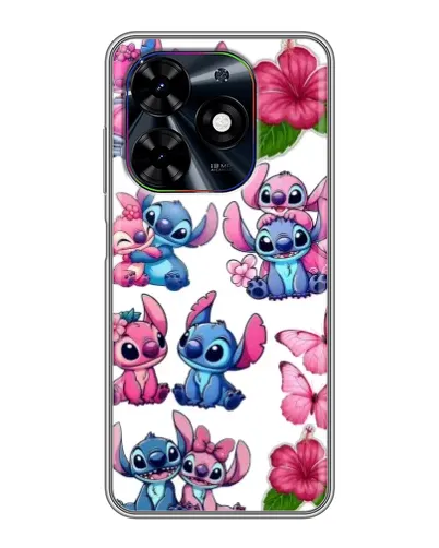 Чехол для TECNO Spark Go 2024 (BG6) с картинкой «Стикеры Stitch и Angel»