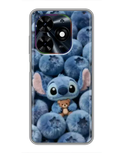 Чехол для TECNO Spark Go 2024 (BG6) с картинкой «Стич и голубика»