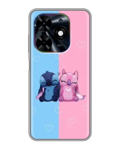 Чехол для TECNO Spark Go 2024 (BG6) с картинкой «Stitch и Angel Love»