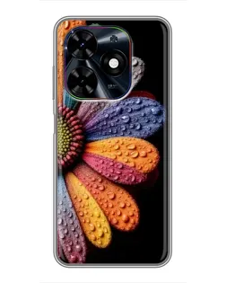 Чехол для TECNO Spark Go 2024 (BG6) с картинкой «Радужный цветок» Чехол для TECNO Spark Go 2024 (BG6) с картинкой «Радужный цветок»
