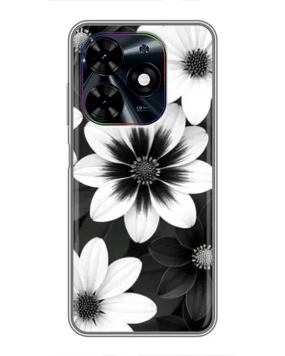 Чехол для TECNO Spark Go 2024 (BG6) с картинкой «Монохромные астры» Чехол для TECNO Spark Go 2024 (BG6) с картинкой «Монохромные астры»