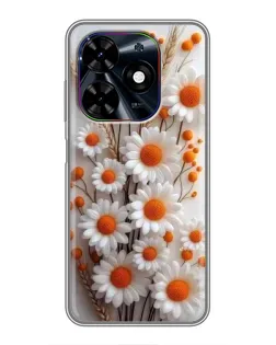 Чехол для TECNO Spark Go 2024 (BG6) с картинкой «Белые сухоцветы» Чехол для TECNO Spark Go 2024 (BG6) с картинкой «Белые сухоцветы»
