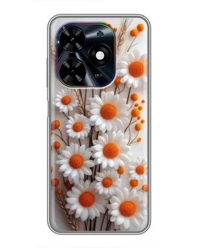 Чехол для TECNO Spark Go 2024 (BG6) с картинкой «Белые сухоцветы» Чехол для TECNO Spark Go 2024 (BG6) с картинкой «Белые сухоцветы»