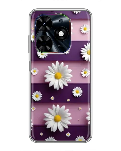 Чехол для TECNO Spark Go 2024 (BG6) с картинкой «Ромашки на фиолетовом» Чехол для TECNO Spark Go 2024 (BG6) с картинкой «Ромашки на фиолетовом»