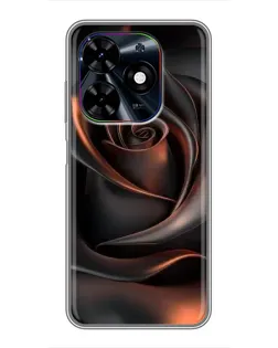 Чехол для TECNO Spark Go 2024 (BG6) с картинкой «Шелковая черная роза» Чехол для TECNO Spark Go 2024 (BG6) с картинкой «Шелковая черная роза»