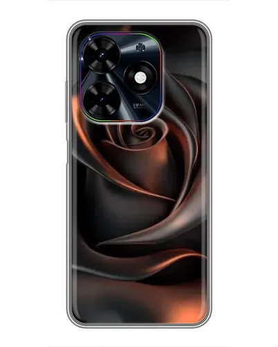Чехол для TECNO Spark Go 2024 (BG6) с картинкой «Шелковая черная роза» Чехол для TECNO Spark Go 2024 (BG6) с картинкой «Шелковая черная роза»
