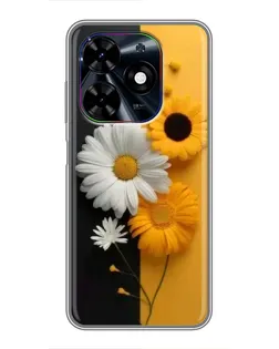 Чехол для TECNO Spark Go 2024 (BG6) с картинкой «Подсолнух и ромашка» Чехол для TECNO Spark Go 2024 (BG6) с картинкой «Подсолнух и ромашка»