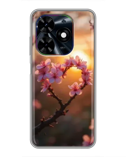 Чехол для TECNO Spark Go 2024 (BG6) с картинкой «Розовый цвет сердце на фоне заката» Чехол для TECNO Spark Go 2024 (BG6) с картинкой «Розовый цвет сердце на фоне заката»