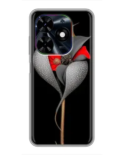Чехол для TECNO Spark Go 2024 (BG6) с картинкой «Серебряный фантазийный цветок» Чехол для TECNO Spark Go 2024 (BG6) с картинкой «Серебряный фантазийный цветок»