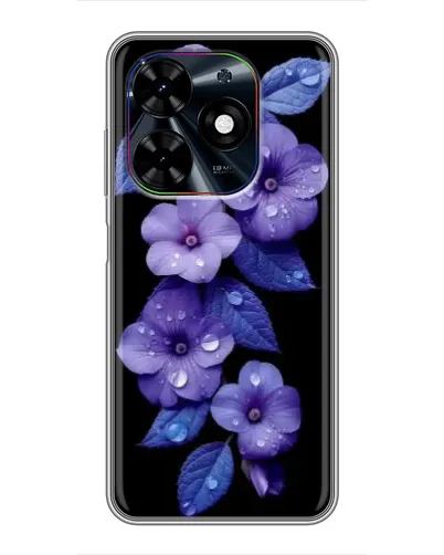 Чехол для TECNO Spark Go 2024 (BG6) с картинкой «Фиолетовые цветы с росою» Чехол для TECNO Spark Go 2024 (BG6) с картинкой «Фиолетовые цветы с росою»