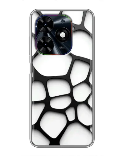 Чехол для TECNO Spark Go 2024 (BG6) с картинкой «Белая объемная сетка»