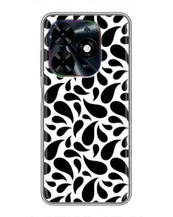 Чехол для TECNO Spark Go 2024 (BG6) с картинкой «Контрастные черные капли»