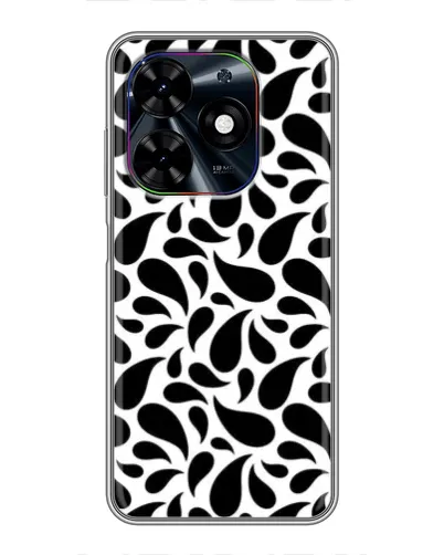 Чехол для TECNO Spark Go 2024 (BG6) с картинкой «Контрастные черные капли»