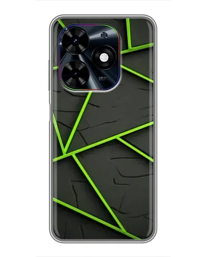 Чехол для TECNO Spark Go 2024 (BG6) с картинкой «Зеленые геометрические линии»